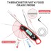 CIRYCASE Digital Meat Thermometer, Fast & Precise Read Cooking Thermometer with 102cm Wire Probe, Backlight, Magnet, Calibration, Candy Thermometer for Kitchen, Outdoor Cooking, Liquid, BBQ, Grill