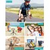 CIRYCASE Tripode para Movil, Mini Flexible Palo Selfie Tripode con Mando Distancia Inalámbrico, Trípode Camara Portátil Giro de 360° con Movil y Cámara Acción, Selfies/Grabación de Vídeo