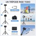 CIRYCASE Palo Selfie Tripode, 133cm Extensible Tripode para Movil con Control Remoto Blutooth Desmontable & Clip Universal, Selfie Stick Portátil & Ligero para iPhone/Samsung/Huawei/Gopro/Cámara, etc