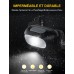 CIRYCASE Lampe Frontale, Torche Frontale LED Ultra Puissante avec 5 Modes d'Éclairage, Étanche IPX4, Portable Lampe Frontale Rechargeable avec Lumière Rouge pour Pêche/Camping/Cyclisme/Randonnée