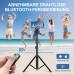 CIRYCASE Handy Stativ, 133CM Erweiterbarer Handystativhalter mit Bluetooth-Fernbedienung, Leichtes & Tragbares Selfie Stick Stative für Smartphone/Kamera, Kompatibel mit iPhone, Samsung, Sportkamera