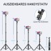 CIRYCASE Handy Stativ, 133CM Erweiterbarer Handystativhalter mit Bluetooth-Fernbedienung, Leichtes & Tragbares Selfie Stick Stative für Smartphone/Kamera, Kompatibel mit iPhone, Samsung, Sportkamera