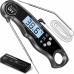 CIRYCASE Digitales Grillthermometer Fleischthermometer, 2S Schnelle Reaktion Küchenthermometer mit 2 Lange Sonde, LCD-Bildschirm & Magnet, Alarmeinstellung, Bratenthermometer für Grill, BBQ, Getränken