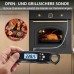 CIRYCASE Digitales Grillthermometer Fleischthermometer, 2S Schnelle Reaktion Küchenthermometer mit 2 Lange Sonde, LCD-Bildschirm & Magnet, Alarmeinstellung, Bratenthermometer für Grill, BBQ, Getränken