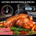 CIRYCASE Termometro Digital Cocina, Termometro Barbacoa de 2S Lectura Instantánea con 2 Sondas Largas, Pantalla LCD Retroiluminada & Configuración Alarma, Termometro Carne para BBQ, Horno, Liquidos