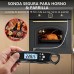 CIRYCASE Termometro Digital Cocina, Termometro Barbacoa de 2S Lectura Instantánea con 2 Sondas Largas, Pantalla LCD Retroiluminada & Configuración Alarma, Termometro Carne para BBQ, Horno, Liquidos