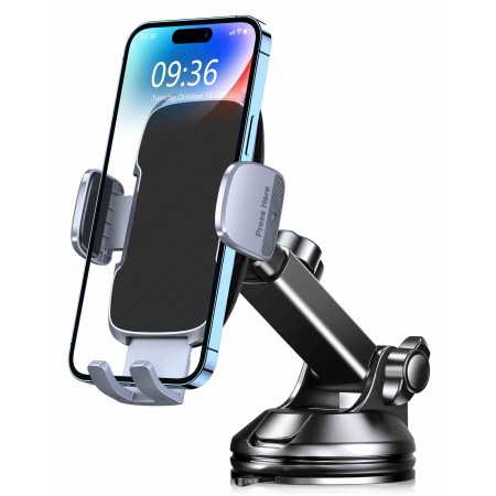 CIRYCASE Car Phone Holder, [Ultra Powerful Suction] Universal Dashboard Phone Holder for Cars, Hands-free & Case Friendly, Single Hand Operation Car Phone Mount for Windshield, Fit for 4-7” Phones